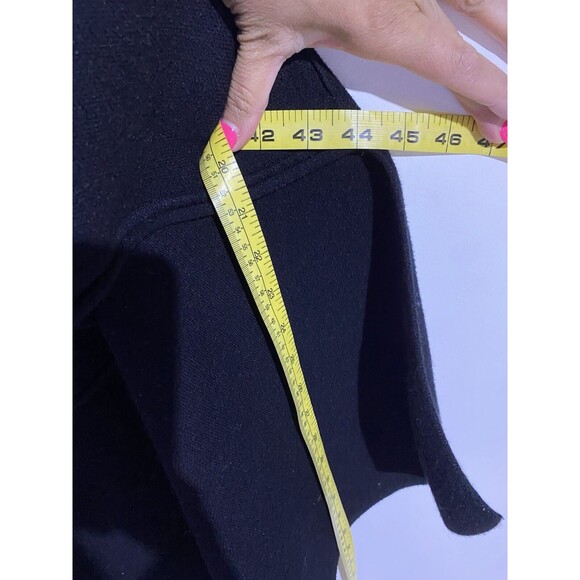 Zara Knit Poncho S Black Blanket Cape Shawl Wool Blend Old Money Boho Oversized - Picture 7 of 9